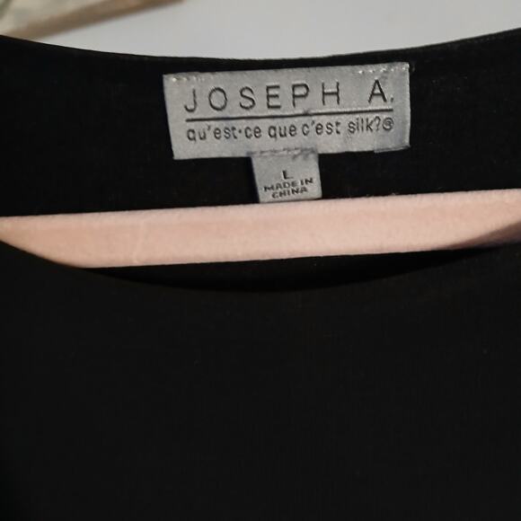 Joseph A black boho sheer batwing blouse with built-in tank size L - Picture 4 of 6